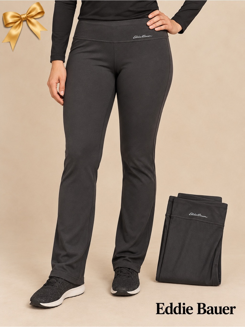 Eddie Bauer Lot Of 2 Identical Black Leggings Women’s M
